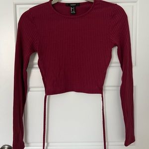 Forever21 long sleeve crop top